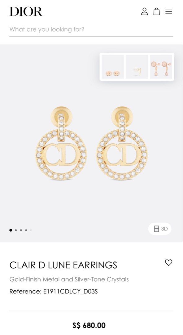 Christian dior earrings price discount