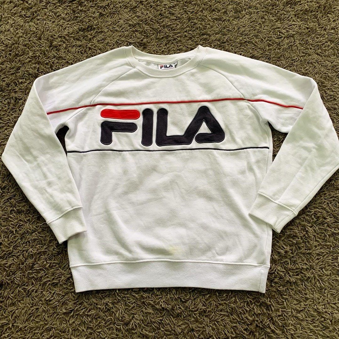 Fila Spellout Sweatshirt Men s Fashion Coats Jackets and Outerwear on Carousell