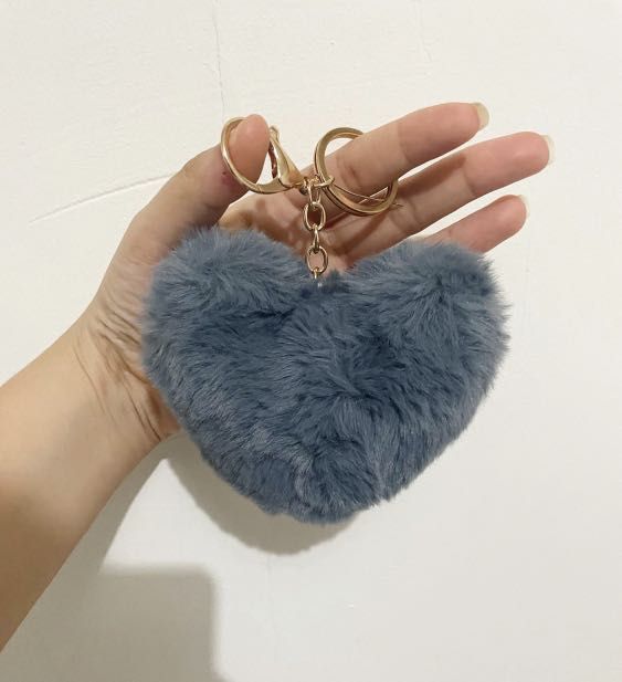 Fur heart clearance keychain