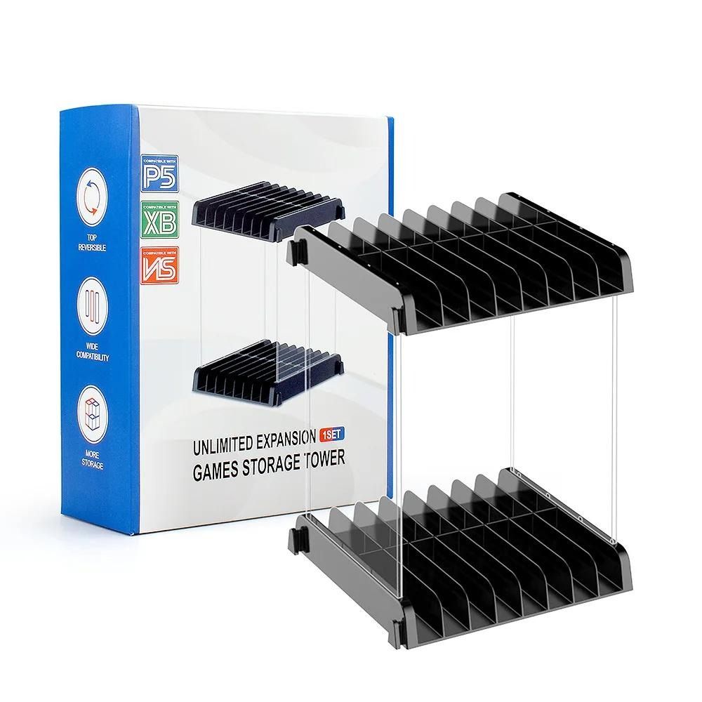 TNP Games Storage Tower (Up to 15 CD Disc) For PS5 Game Disk Rack and  Controller Stand Holder For Xbox Series X/Nintendo Switch/PS4 Controller  Stand