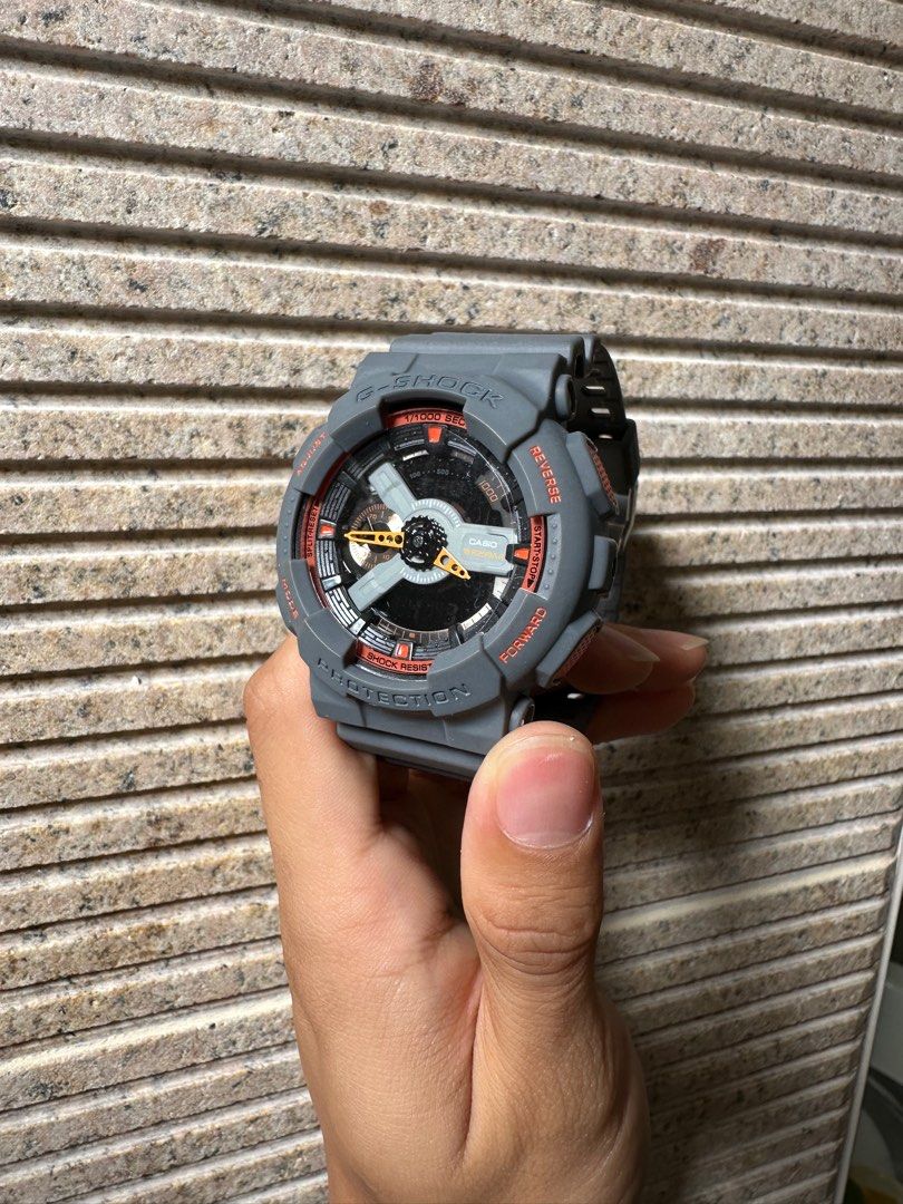 G shock grey clearance and orange