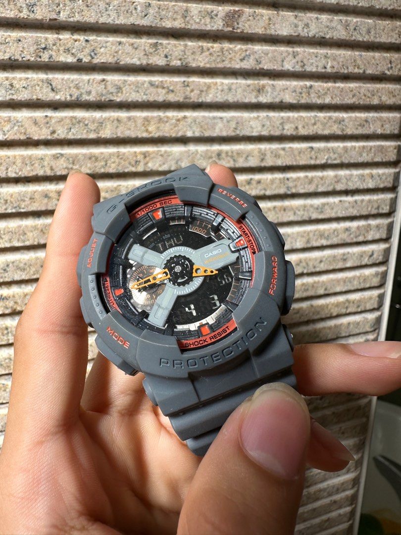 G shock grey clearance and orange