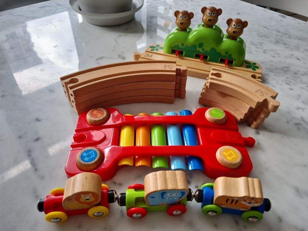 Hape music and monkeys railway on sale