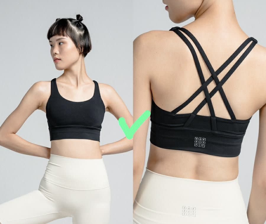 Jual HAPPYFIT Basic Two Ways Pleated Sports Bra - Bra Olahraga Wanita, Shopee Indonesia