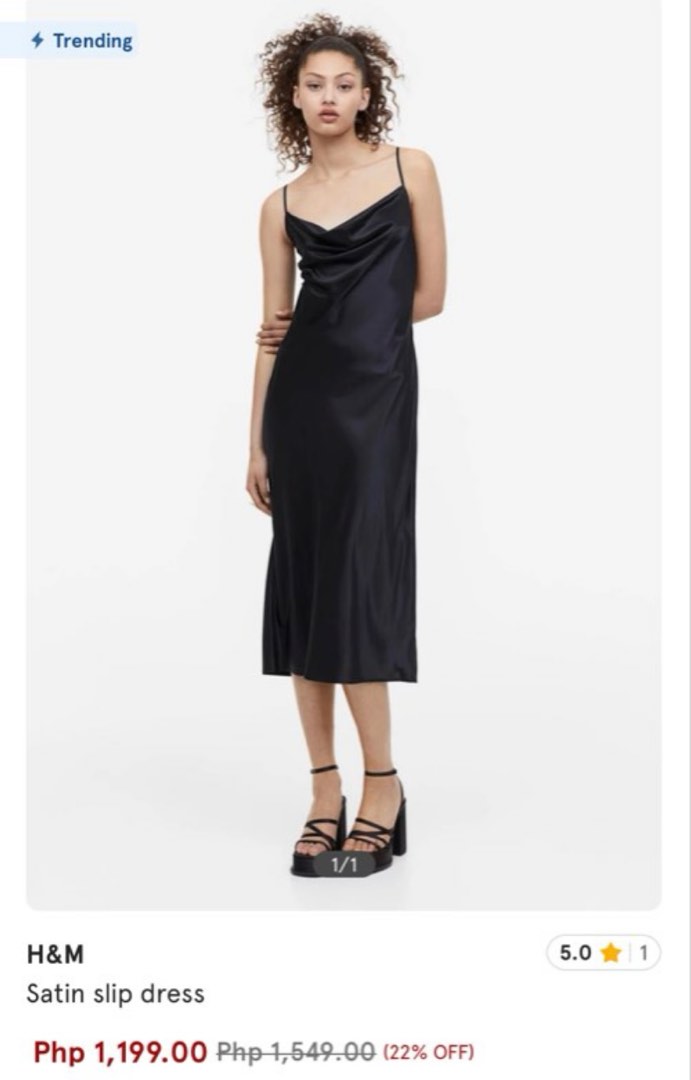 H and shop m slip dress