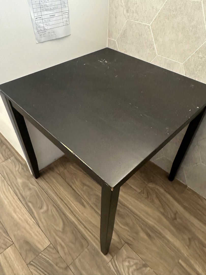 Ikea Black Square Table, Furniture & Home Living, Furniture, Tables