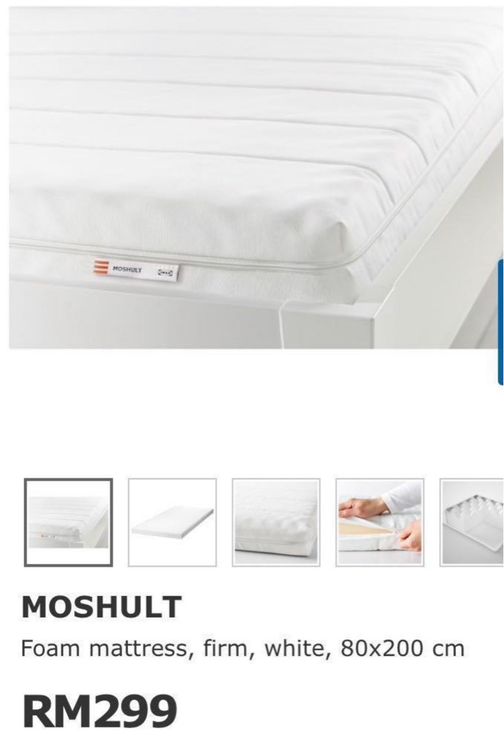 Ikea Moshult Daybed Foam Mattress / Tilam 80x200cm, Furniture & Home Living, Furniture, Bed