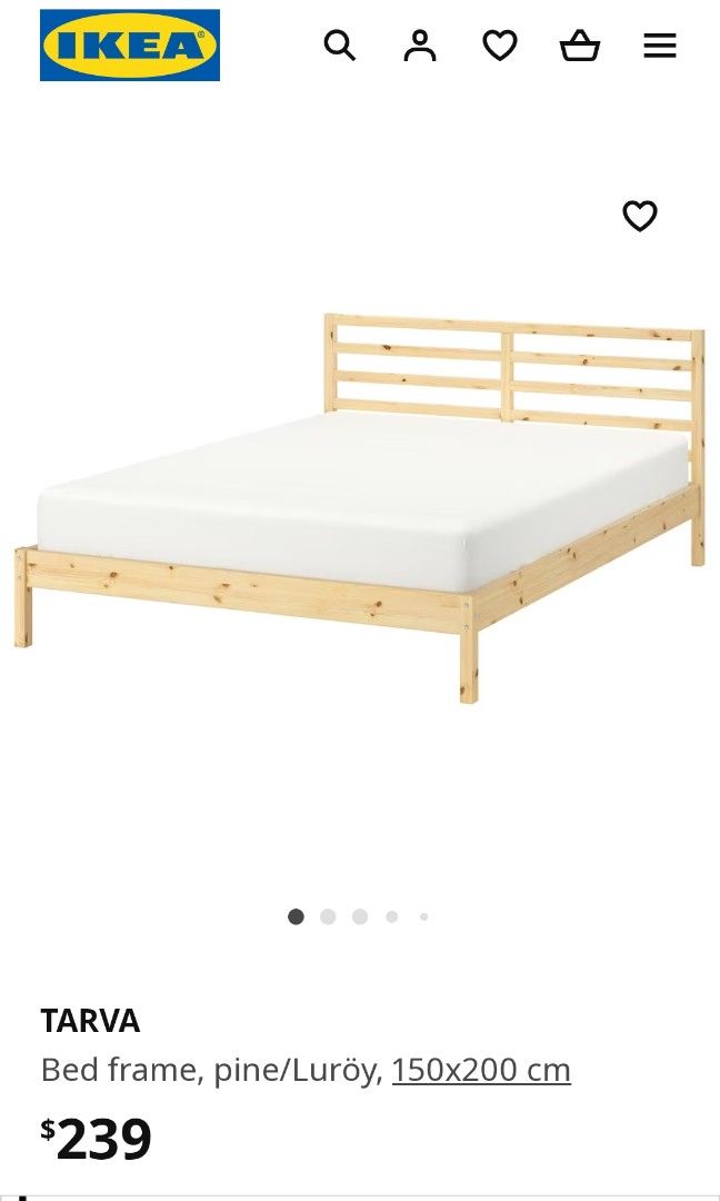 TARVA Bed frame, pine/Luröy, Twin - IKEA