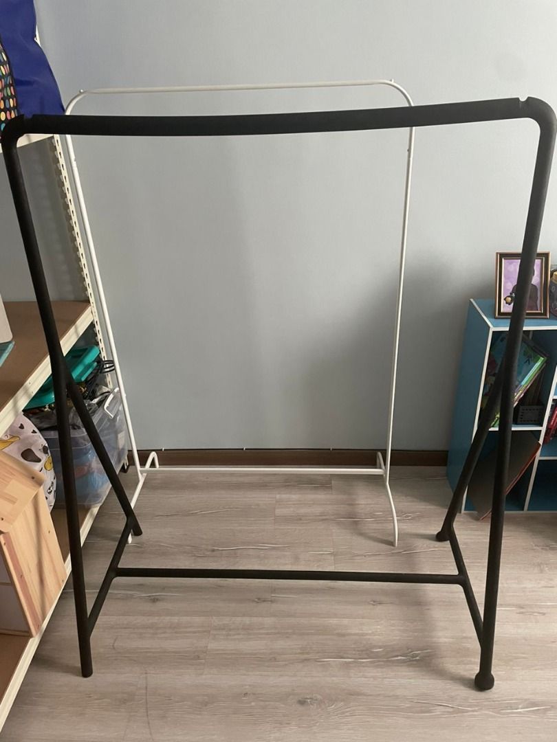 IKEA TURBO Clothes rack in outdoor black 117x59 cm