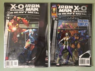 IRON MAN, X-O MANOWAR #1s, Complete Mini Series, Video Game tie-in, MARVEL, VALIANT Comics