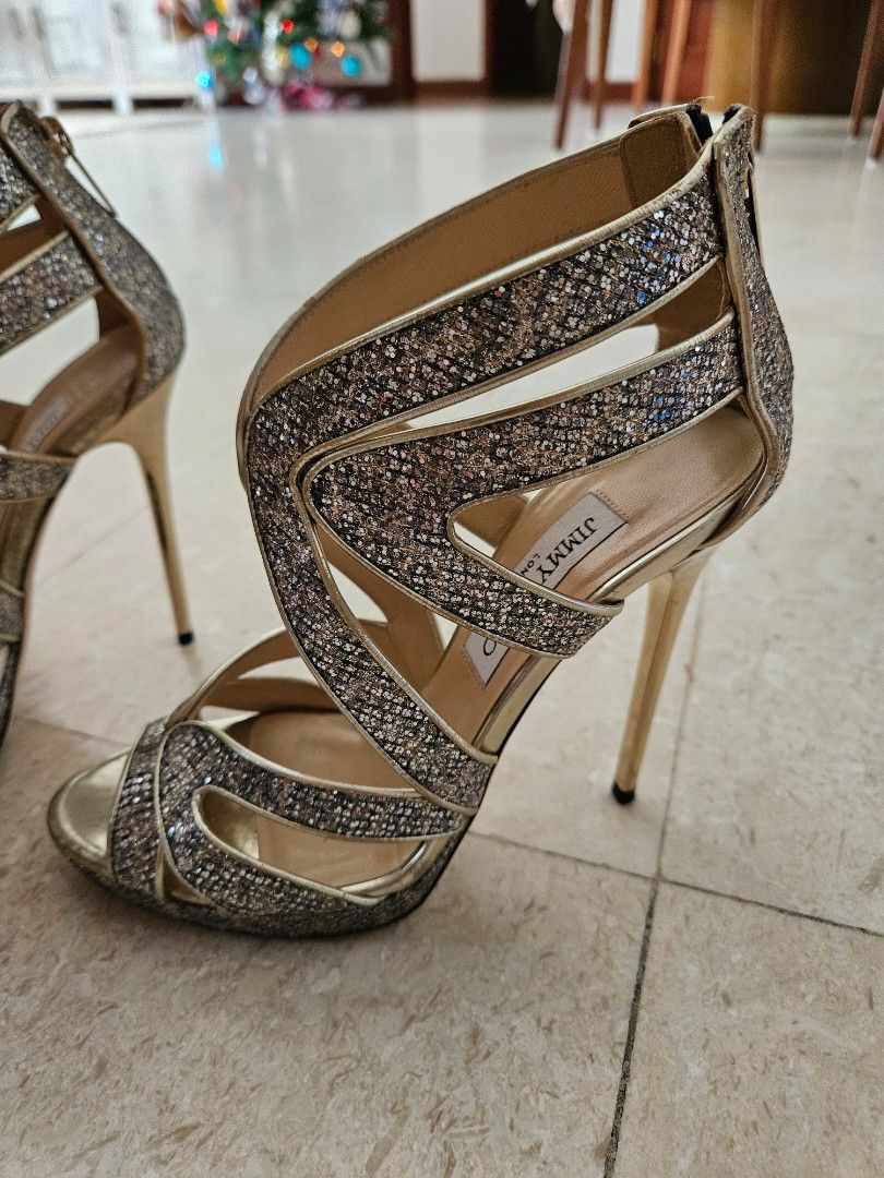Glitter jimmy choo heels top