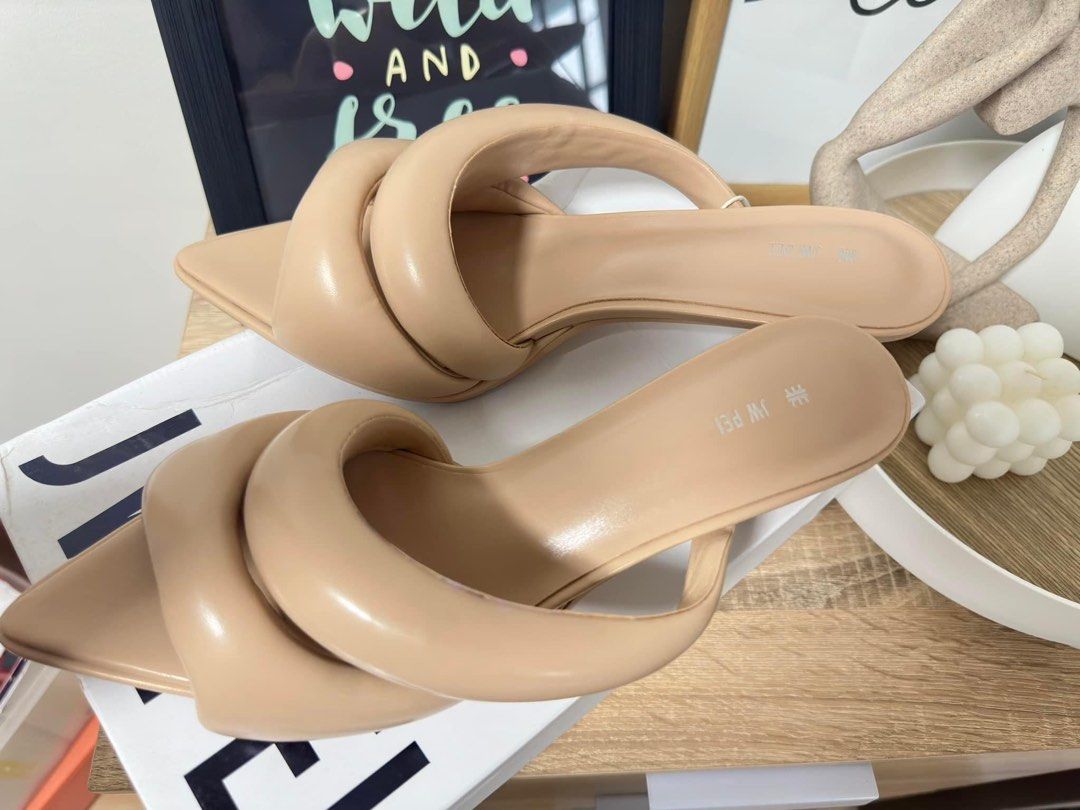 JW Pei Sara Mule in Cane Sugar (Category: Heels) located in San Pedro. Submitted by aleidg (Listing ID 1272652468, Image 3). Description: JW Pei Sara Mule in Cane Sugar • US 9 Condition Brand New Inclusion/s • Box • Dustbag • Tags • Extra rubber for the sole part of the heels.