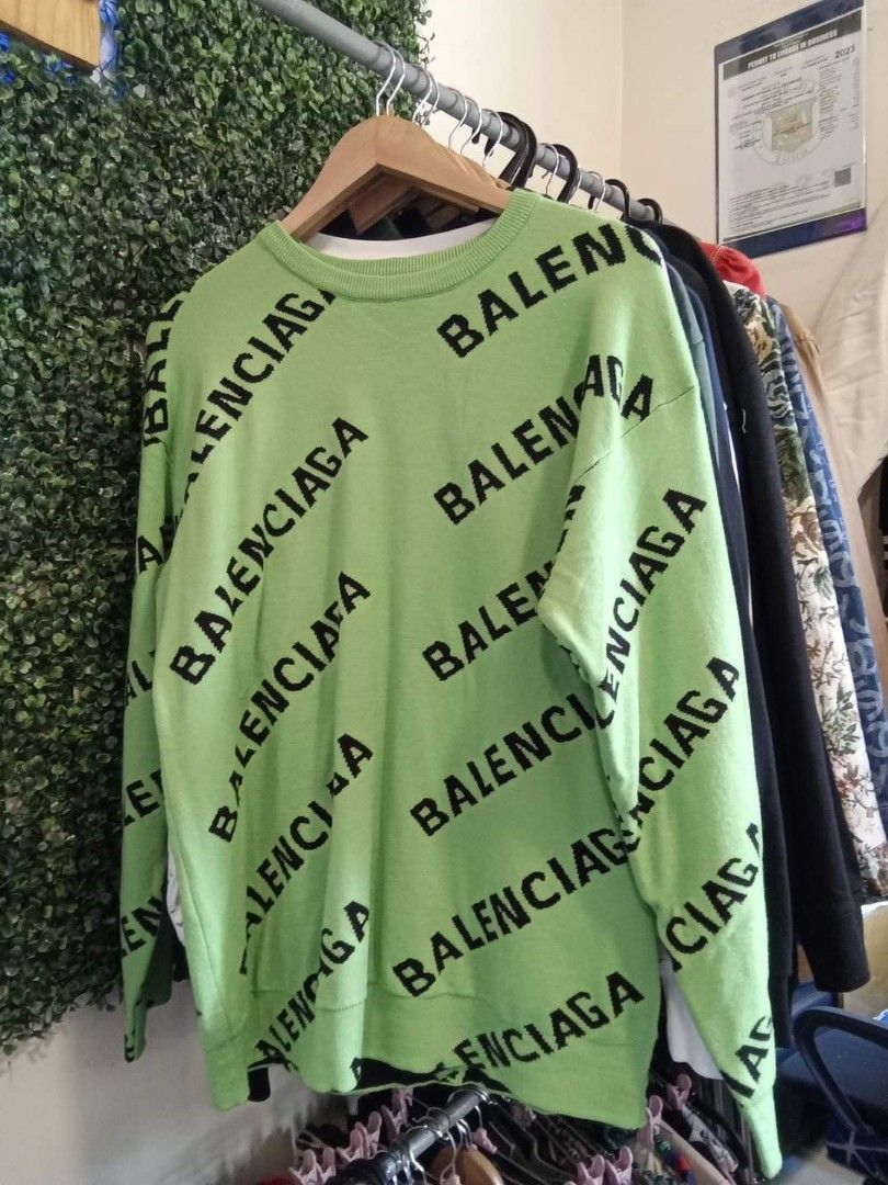 Lime green balenciaga discount sweater