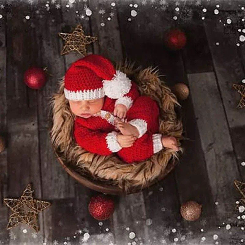 Newborn knitted christmas outfit on sale