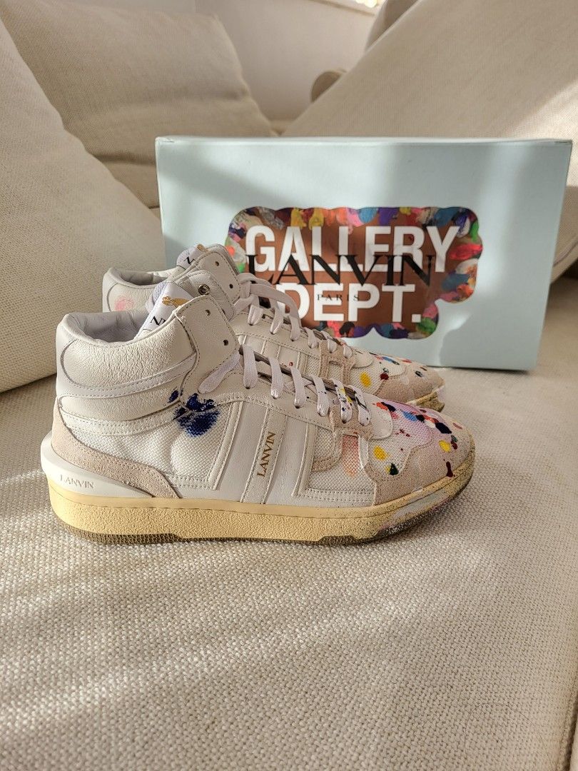 Lanvin x Gallery Dept Clay high sneakers 40, 名牌, 鞋及波鞋- Carousell