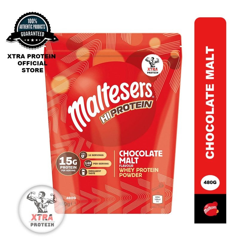 Maltesers Protein Powder Chocolate Malt (480g) 12 Servings, Health