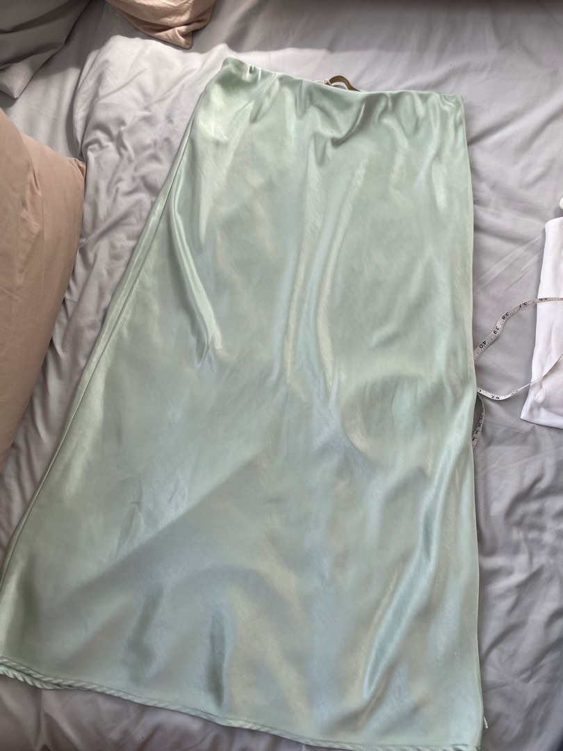 Mango Slip Skirt (Mint, Medium), Women's Fashion, Bottoms, Skirts on