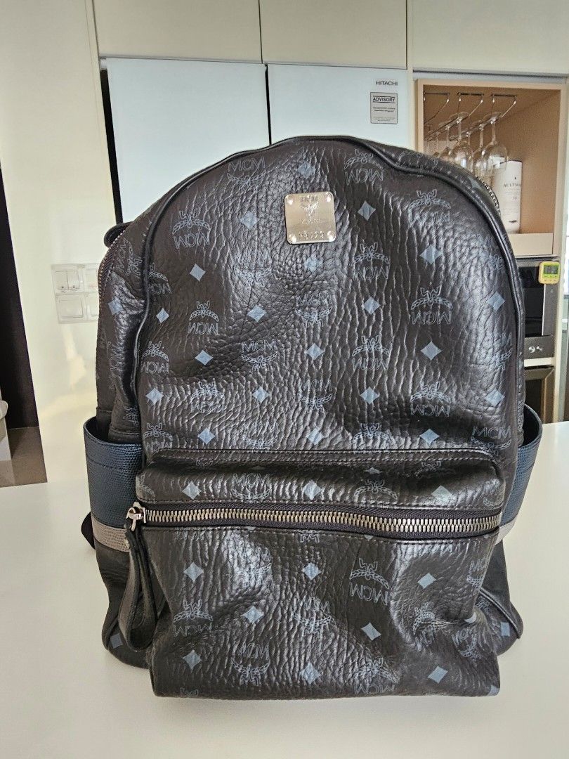 Mcm black hotsell medium backpack