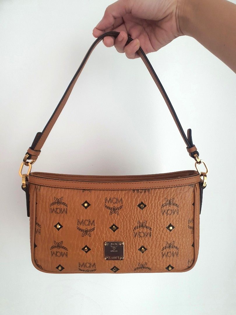 Mcm crossbody bag cognac deals