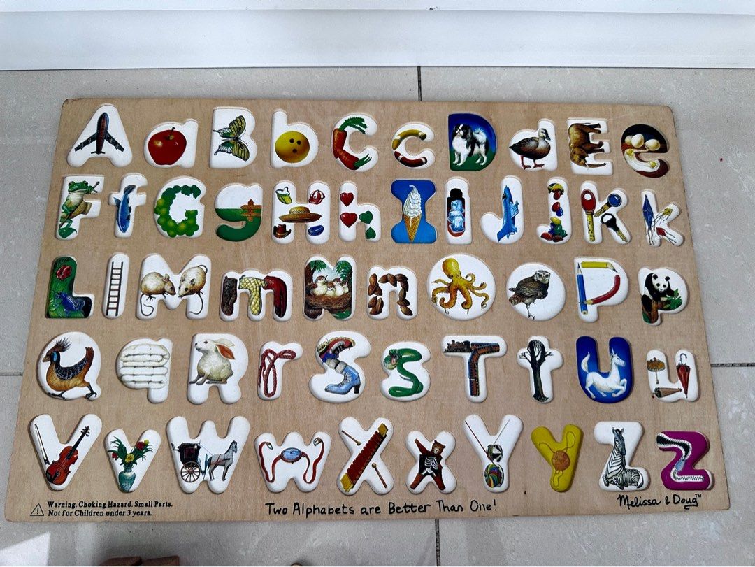 Melissa and doug upper and lowercase alphabet puzzle top