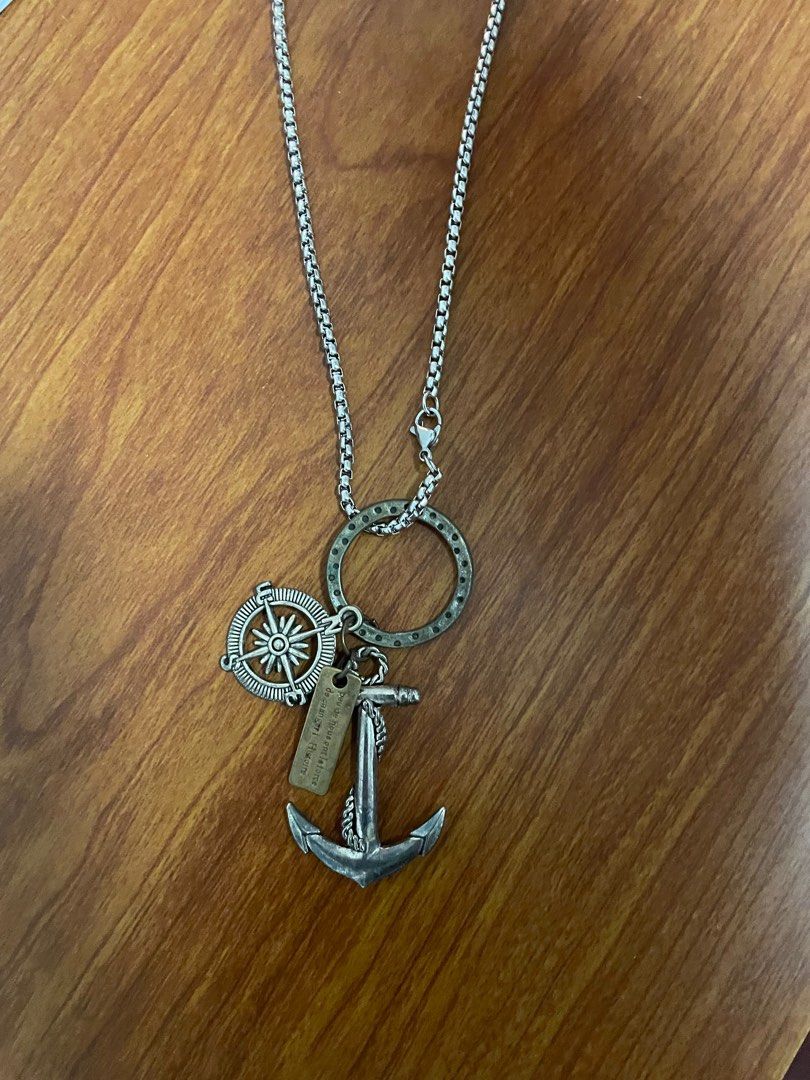 Mens anchor cheap pendant