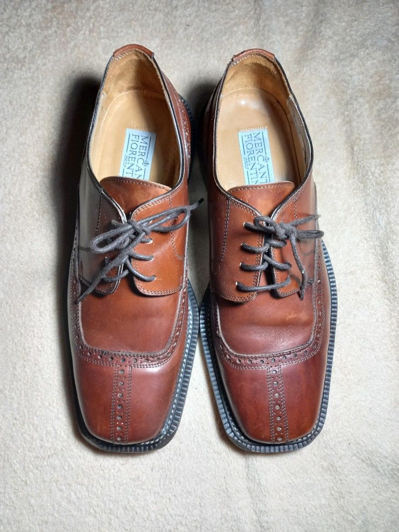MERCANTI FIORENTINI Made in Italy Men s Lace Up Dress Shoes Size