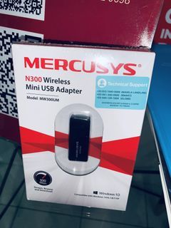 Mercusys MW300UM N300 Wireless Mini USB Adapter Wifi Adapter Wifi Dongle Wifi Hotspot