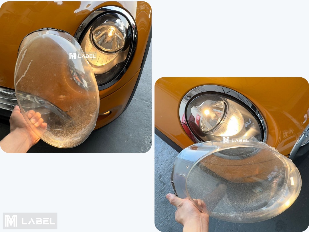 Mini Cooper New Headlight Lens Cover, Car Accessories, Car