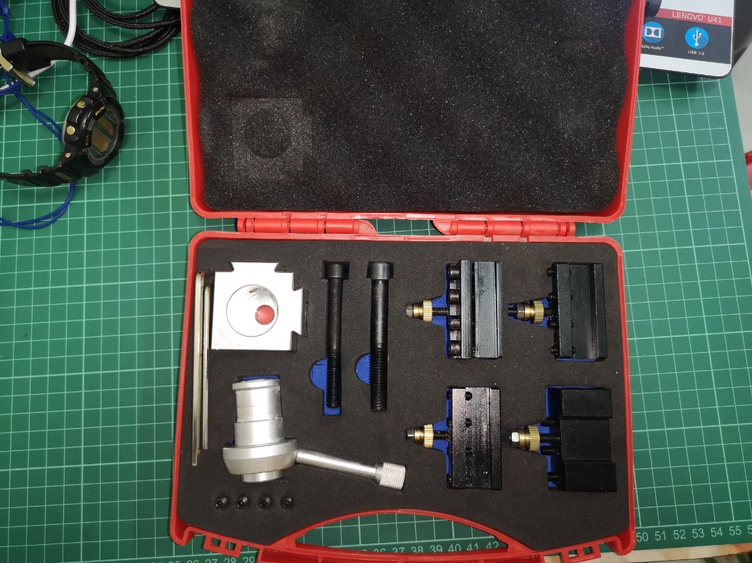 Mini quick change tool post and cutter holder kit for mini lathe