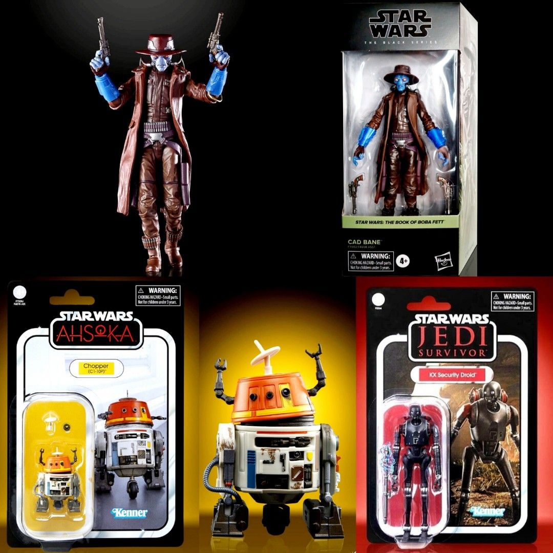 MISB Hasbro Star Wars The Book Of Boba Fett Black Series Cad Bane, The  Vintage Collection TVC Ahsoka Chopper (C1-10P), Jedi Survivor KX Security  Droid, Hobbies & Toys, Toys & Games on