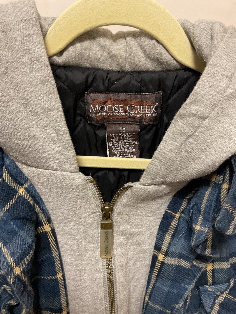 Moose Creek Flannel Plaid Coat W Quilted Lining Men s Fashion Coats Jackets and Outerwear on Carousell