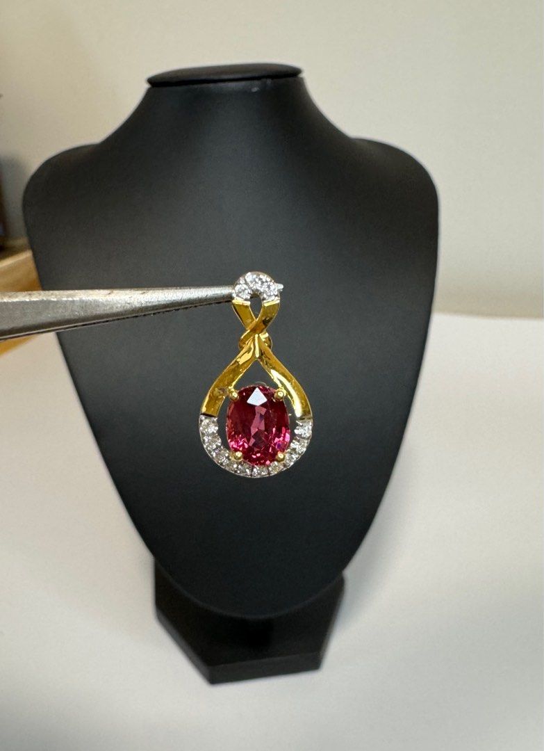 Red sale spinel necklace