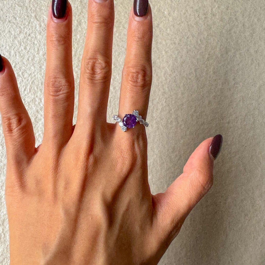 Real amethyst best sale rings