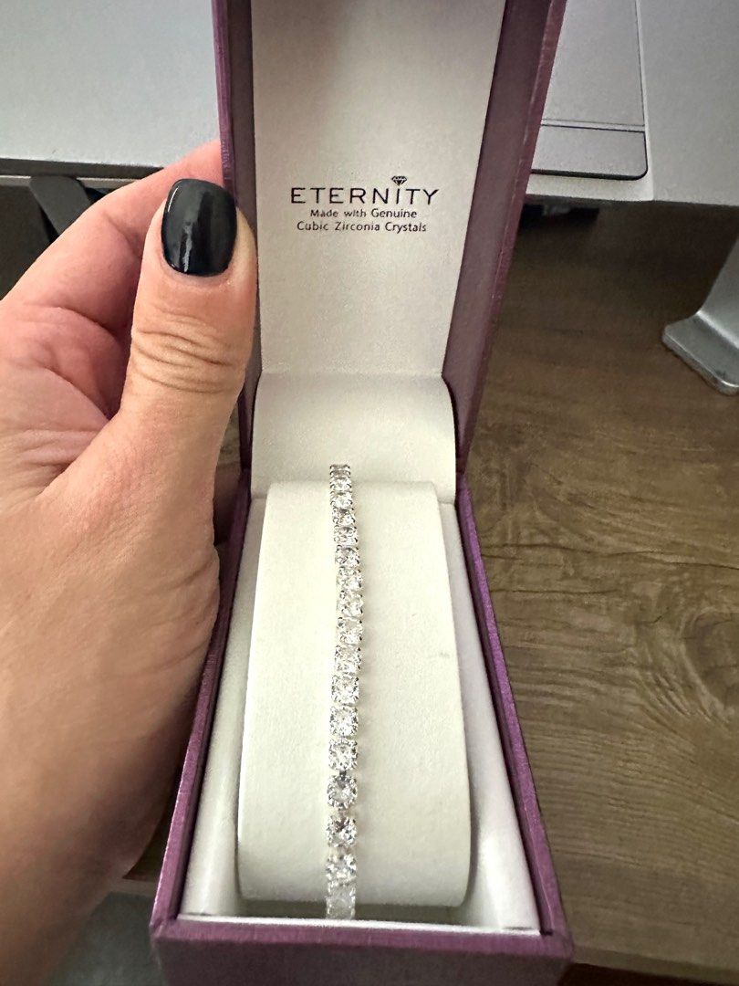 Eternity genuine swarovski hotsell crystals necklace