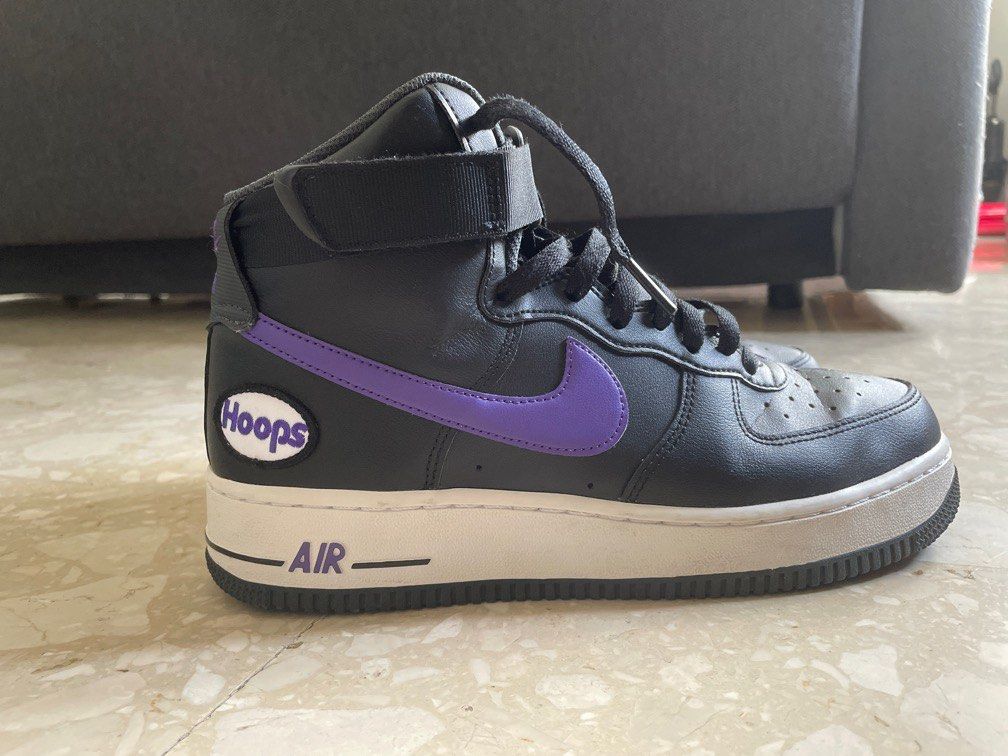 Nike Air Force 1 High 07 LV8 Hoops Black Purple Men s Fashion