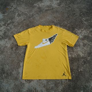 yellow and blue jordan shirt