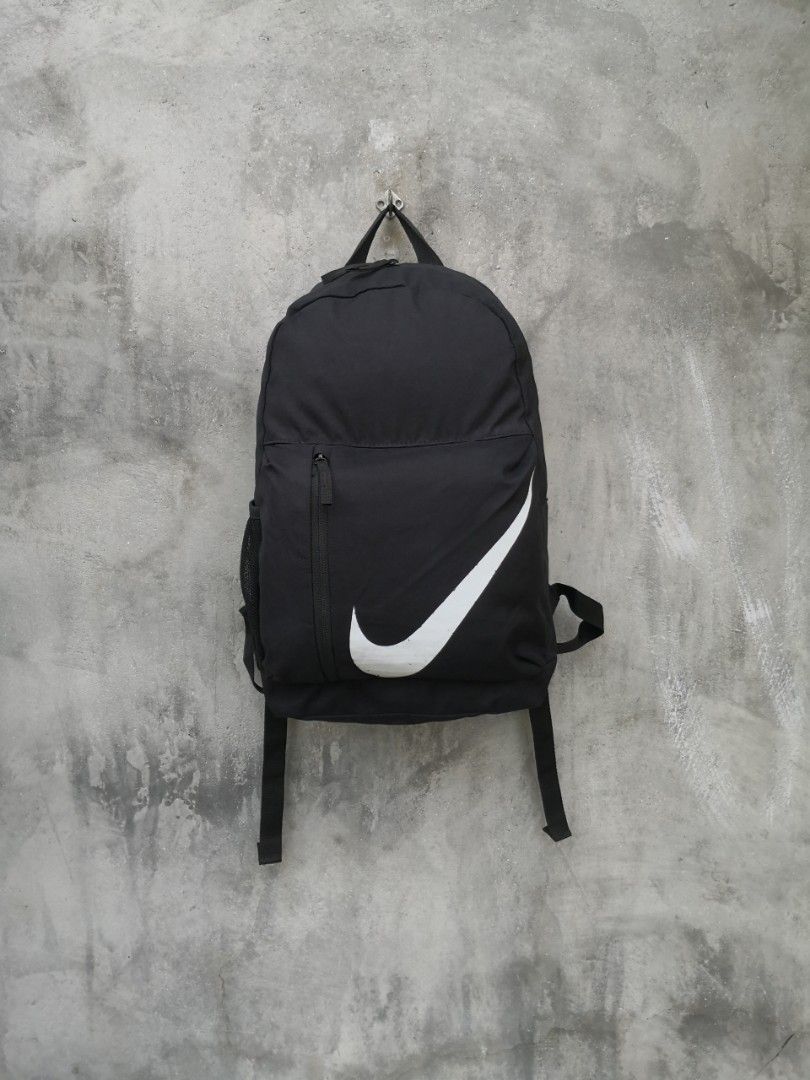 Nike black large swoosh logo backpack online