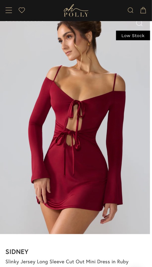 Oh Polly Sidney Red Dress, Women's Fashion, Dresses & Sets