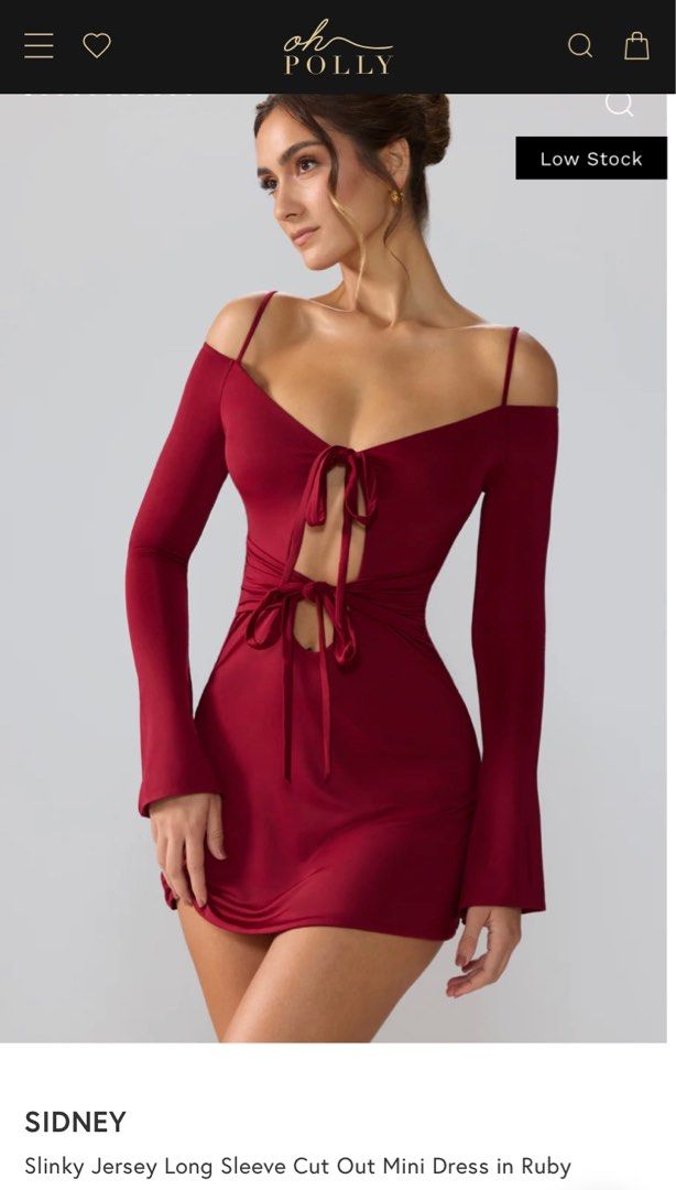 Sidney Slinky Jersey Long Sleeve Cut Out A-Line Mini Dress in