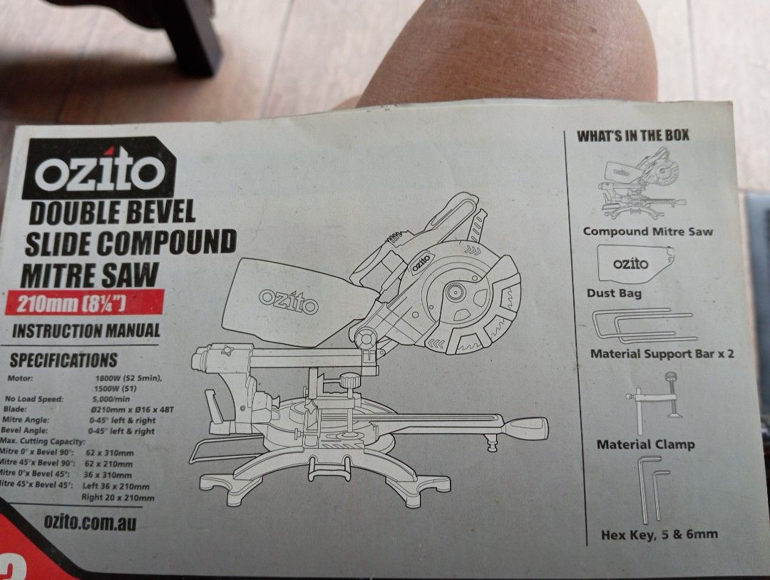 Ozito double bevel online mitre saw