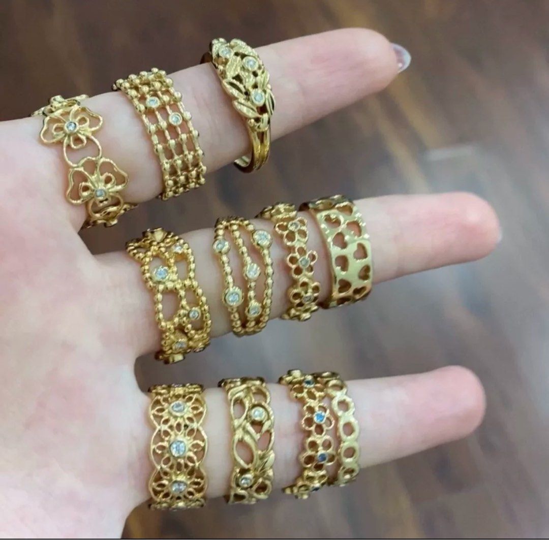 Gold rings shop for women pandora