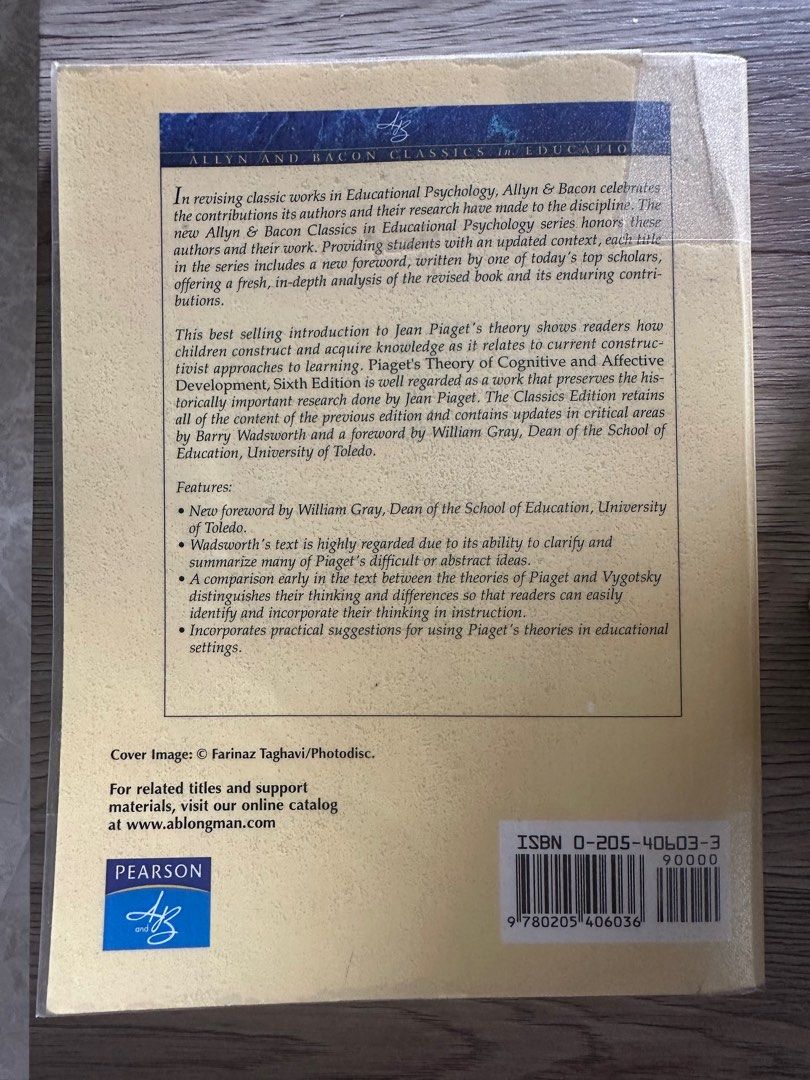Piaget s theory of cognitive and affective development
