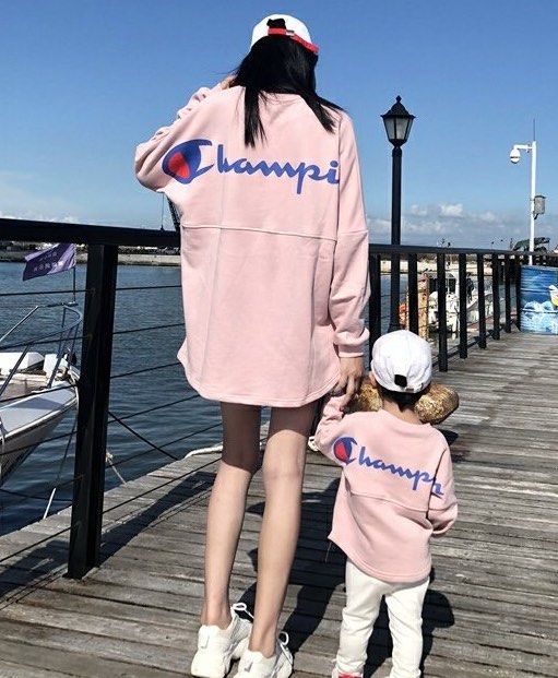 Pink Champion inspired oversized sweater
