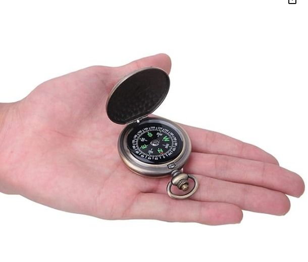 Pocket Watch Compass Quality Zinc Alloy Material Flip Open Pocket