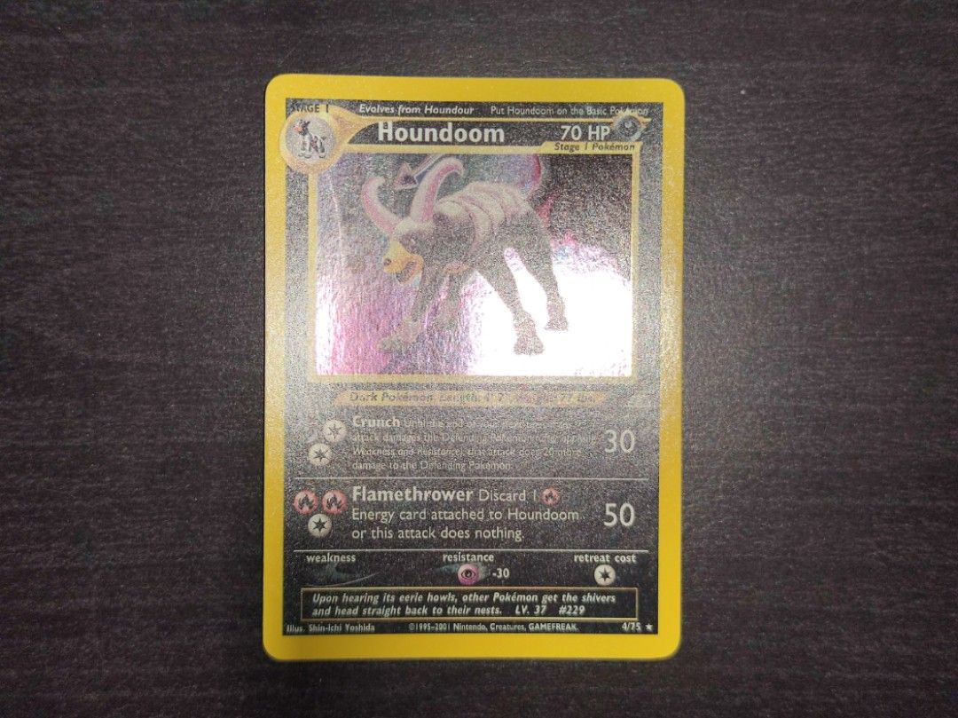Pokemon Houndoom 4/75 Neo Discovery, Hobbies & Toys, Toys & Games on  Carousell