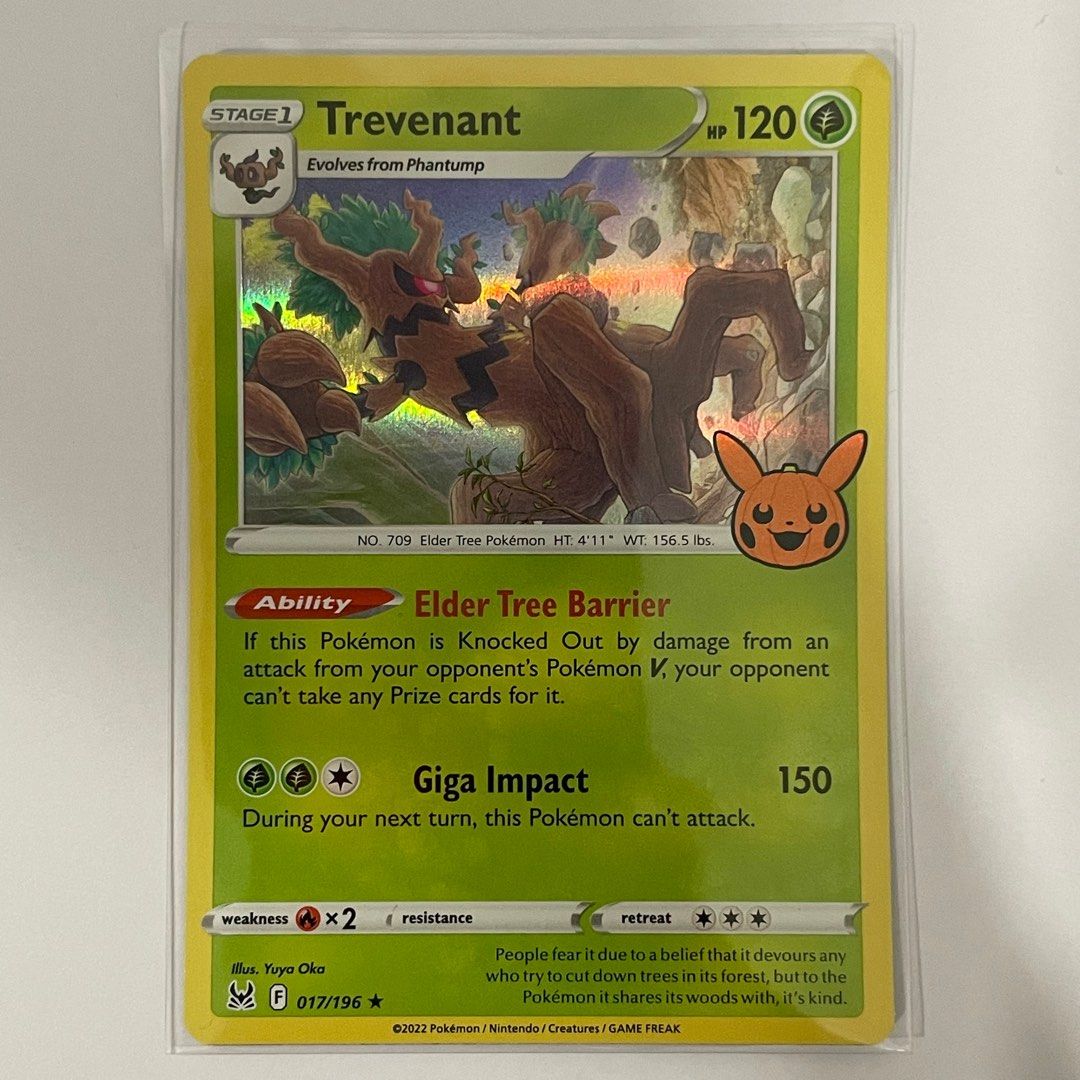 Pokemon TCG Card TREVENANT 017/196 Trick or Trade 2023 Halloween Special  Holo, Hobbies & Toys, Toys & Games on Carousell