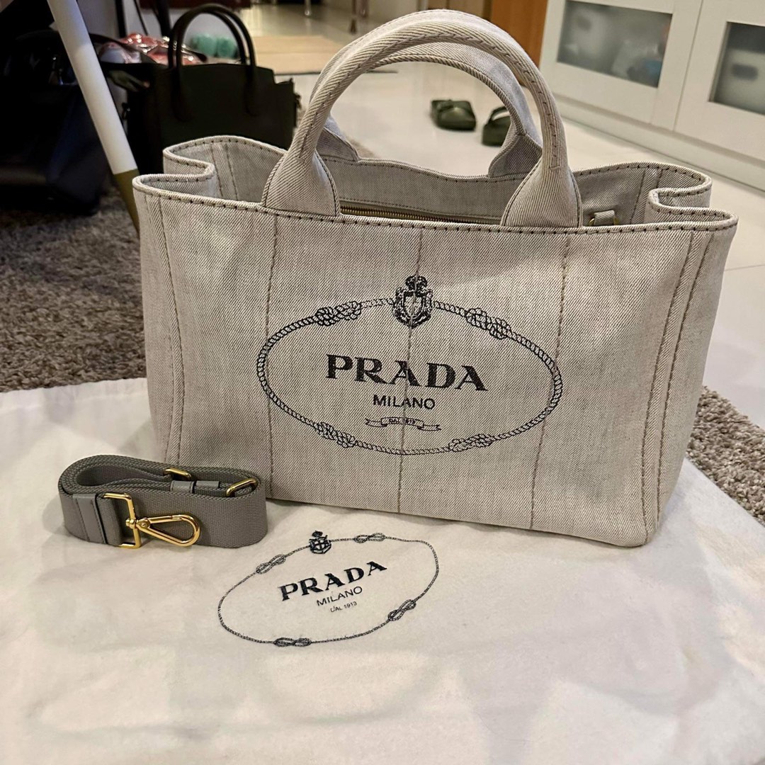 Prada Canapa MM Size Luxury Bags Wallets on Carousell
