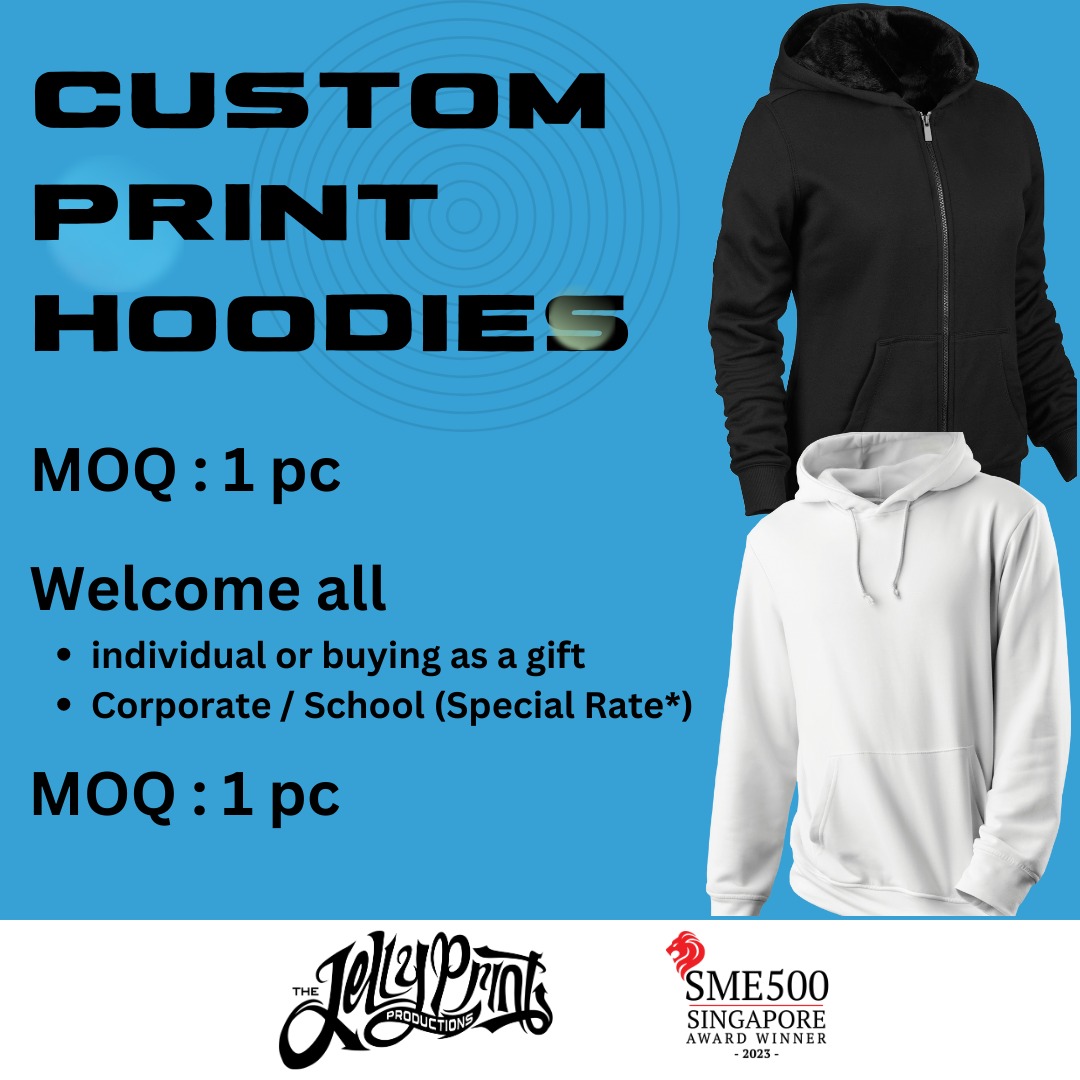 Premium Custom Print Hoodie. No MOQ Shirt Printing Hoodie Printing Wedding shirt Event Shirt Personalised Gift Christmas Gift Class tshirt