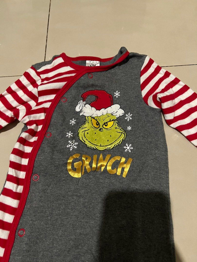 Grinch sleepsuit top