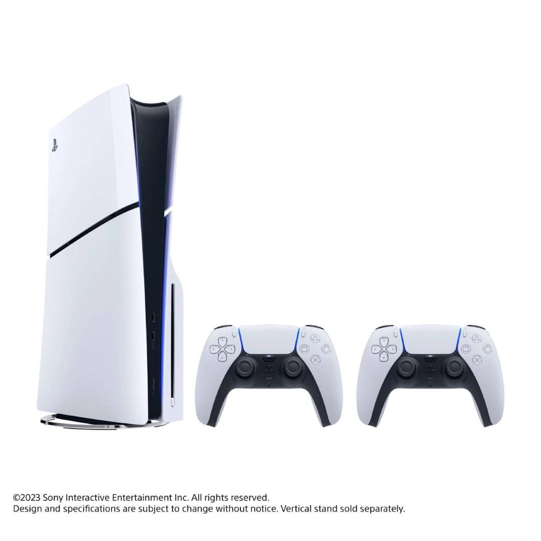 PS5 Slim Disc Version Bundle with Two Dualsense Controller (3321022 ...